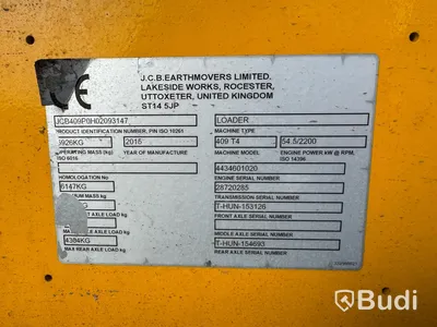 Hjullastare JCB 409 T4 -2015 | Gafflar