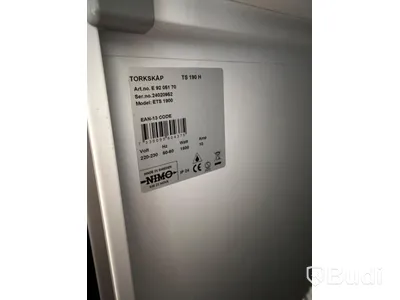 Torkskåp NIMO ETS 1900, modell TS 190 H