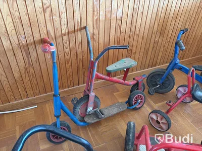 Barntrampfordon Winther, ca 22 cyklar och 4 släp