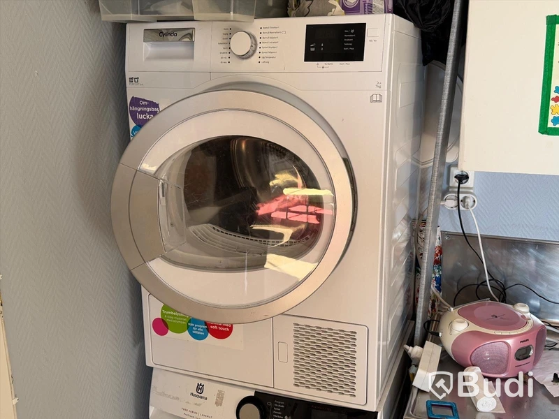 Tvättmaskin och torktumlare, Cylinda TVP 5171 och Husqvarna QW147383, vit