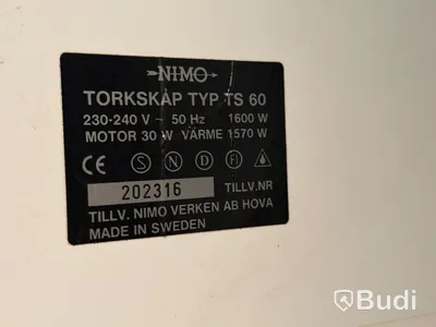 Torkskåp NIMO TS 60, 1600 W