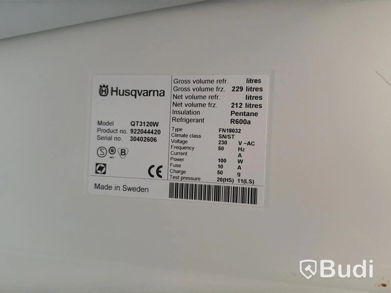 2 st frysskåp, Husqvarna samt Electrolux