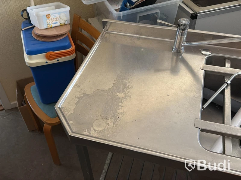 Inmatningsbänk för diskmaskin, rostfri