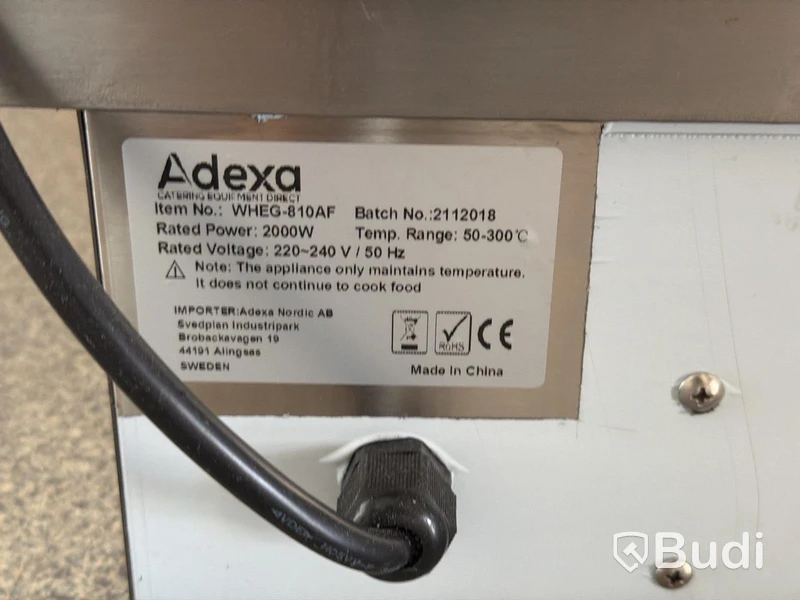 Stekbord, Adexa, WHEG-810AF, 2000W