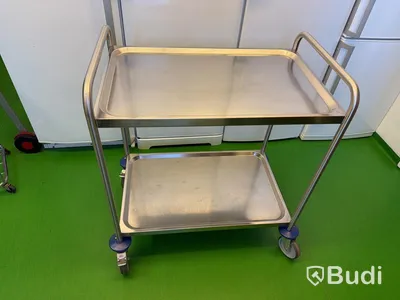 Rostfri vagn, 80x50 cm