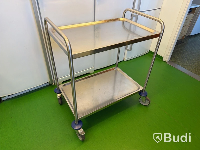 Rostfri vagn, 80x50 cm
