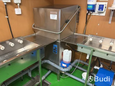 Diskmaskin, Wexiödisk WD-6C, med in- och utmatningsbänk