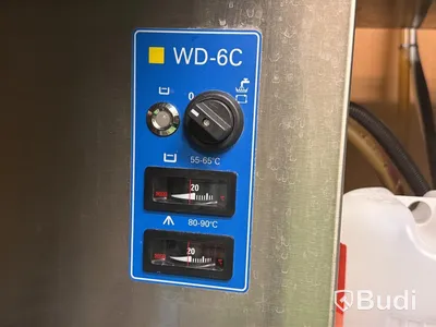 Diskmaskin, Wexiödisk WD-6C, med in- och utmatningsbänk