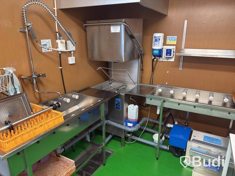 Diskmaskin, Wexiödisk WD-6C, med in- och utmatningsbänk