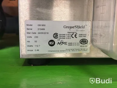 Fettavskiljare, GreaseShield GS1850, rostfri