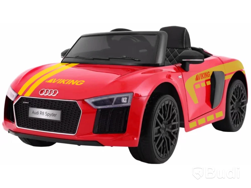Elektrisk barnbil Audi R8 Spyder med fjärrkontroll och LED-lampor - Bidrag från Viking Assistance - Nypris inkl. moms: ca 7229 kr