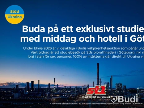 ST1 besök på raffinaderi inkl övernattning och middag i Göteborg för 6 personer - Bidrag från ST1