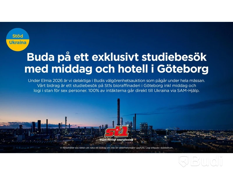 ST1 besök på raffinaderi inkl övernattning och middag i Göteborg för 6 personer - Bidrag från ST1