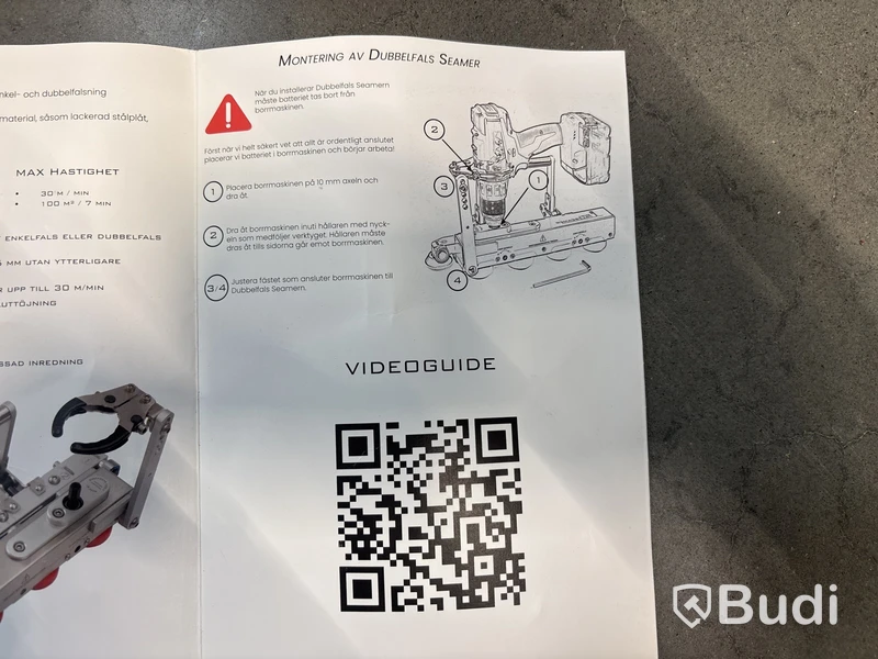 Dubbelfalsslutare Falzseamer Uveco
