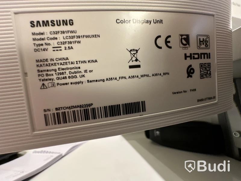 Skärm Samsung C32F391FWU, 32-tums