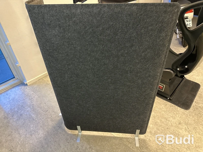 Skärm, mörkgrå tygpanel