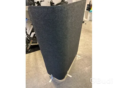 Skärm, mörkgrå tygpanel