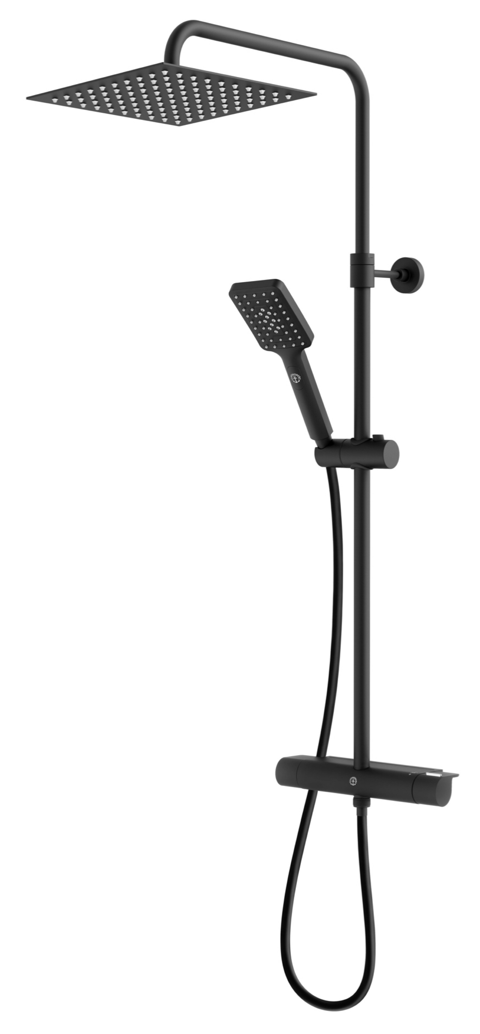 Takdusch Gustavsberg, Estetic Square 150 cc, mattsvart