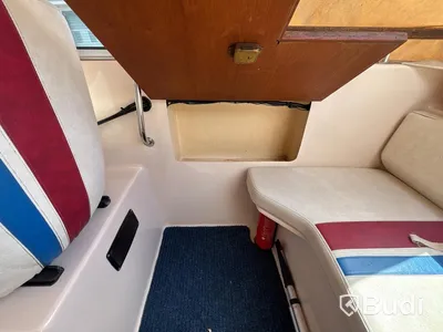Motorboat Ryds 530DC with Johnson 70 hp 2-stroke. Length: 5.3 m. 1988