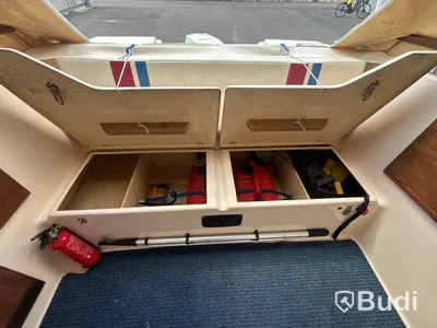 Motorboat Ryds 530DC with Johnson 70 hp 2-stroke. Length: 5.3 m. 1988