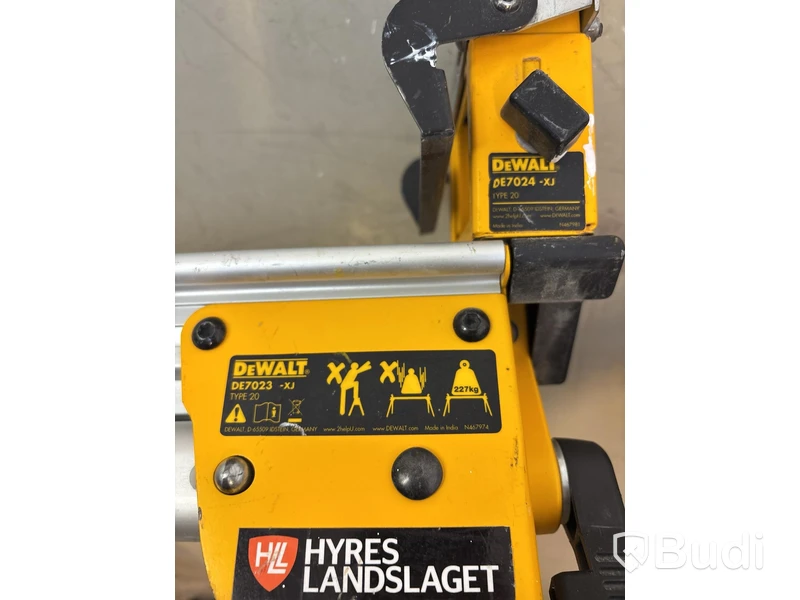 Kombigeringssåg Dewalt inkl. sågbänk och sågbockar