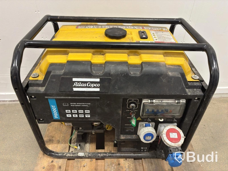 Elverk Atlas Copco P8000T, bensin, 230V