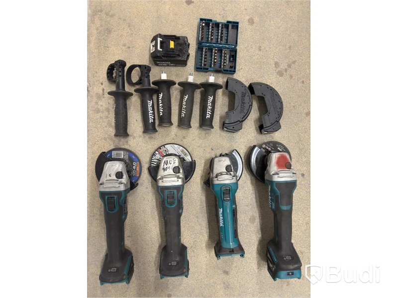 Tool lot, 4 Makita 18V angle grinders