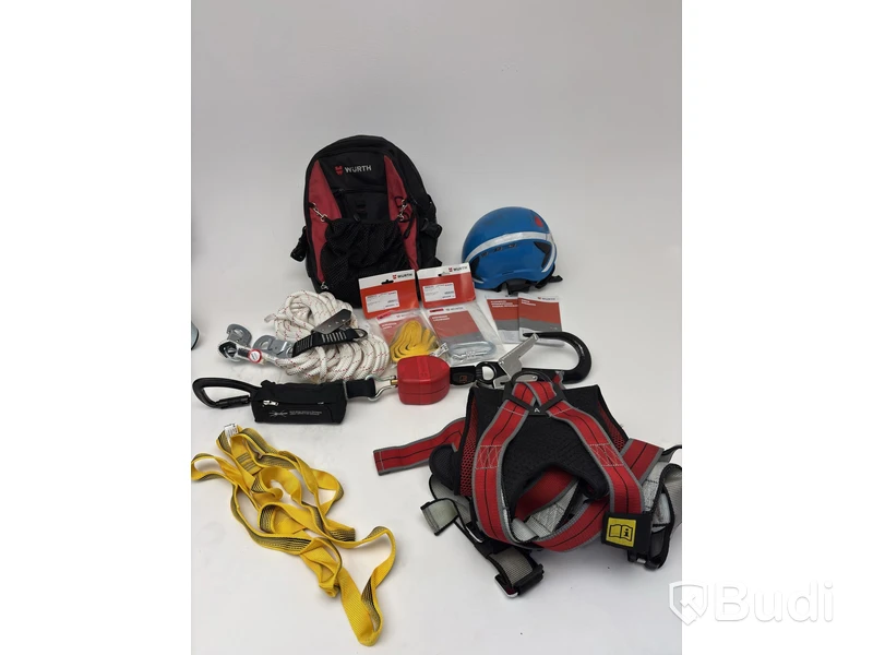 2 safety harnesses, incl. various accessories, backpacks + helmets, Würth