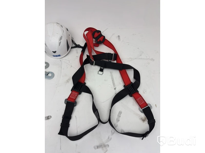 Fall protection equipment, helmet and harness