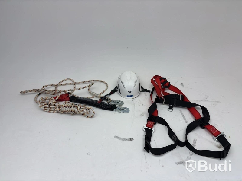 Fall protection equipment, helmet and harness