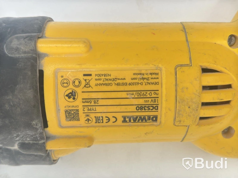 2 st. Tigersåg Dewalt, DCS380 inkl. 1 st. Vinkelslip Dewalt, DC411