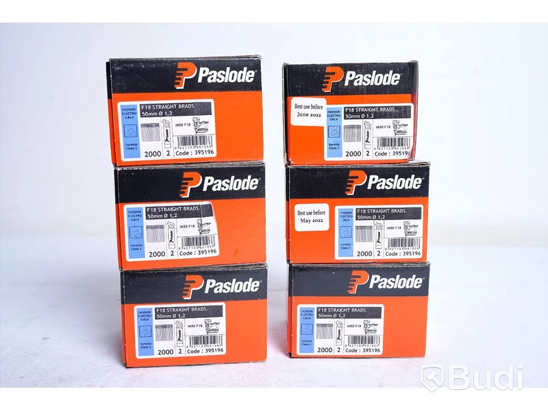 Dyckert med Gaspatron 6st - Paslode F18 Straight Brads 50mm