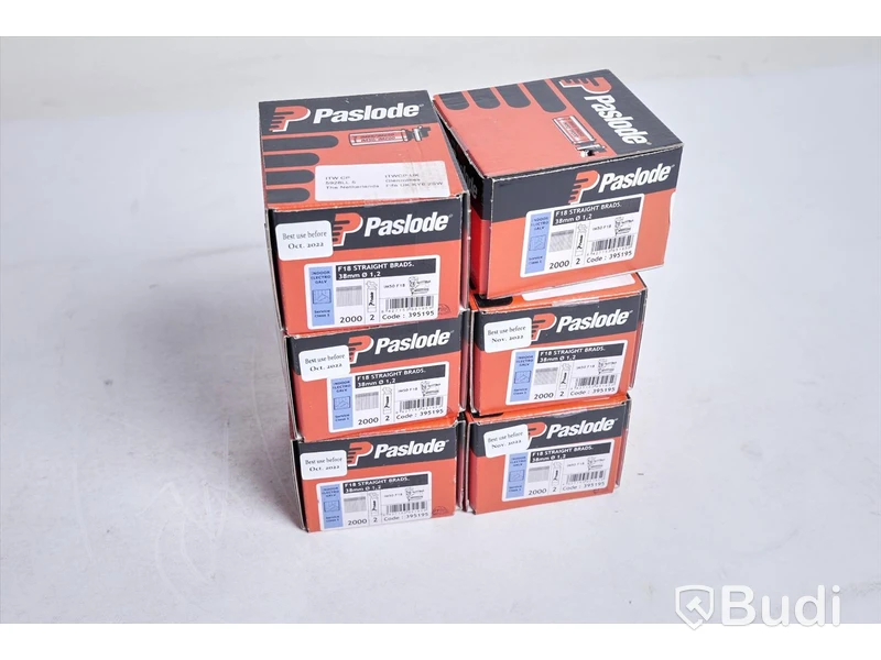 Dyckert med Gaspatron 6st - Paslode F18 Straight Brads 38mm
