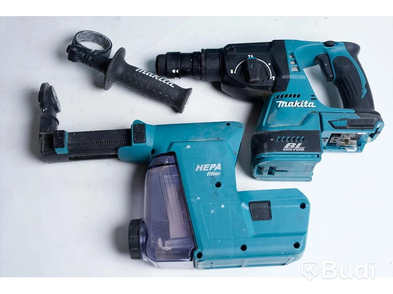 Kombihammare – Makita DHR243RTJW med Dammutsug, OBS! batteri saknas