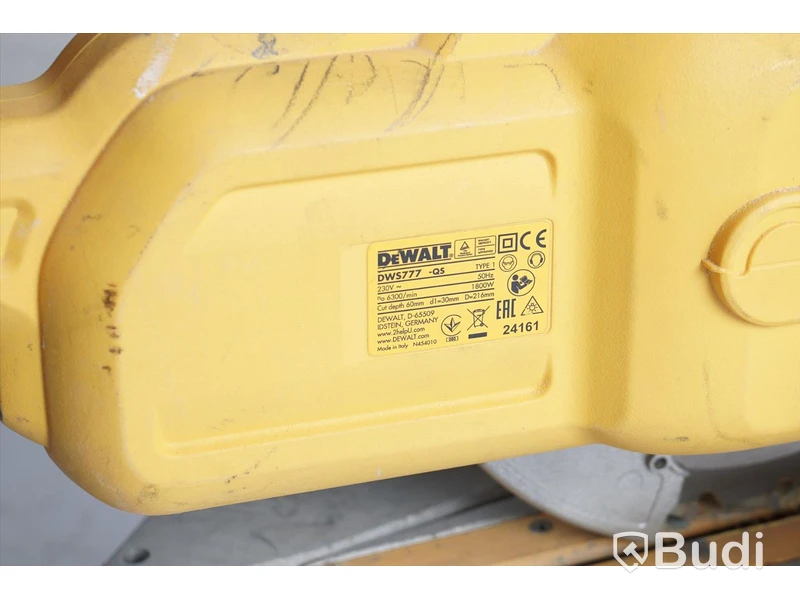 Kap- och gersåg Dewalt DWS777-Qs inkl. arbetsbänk.