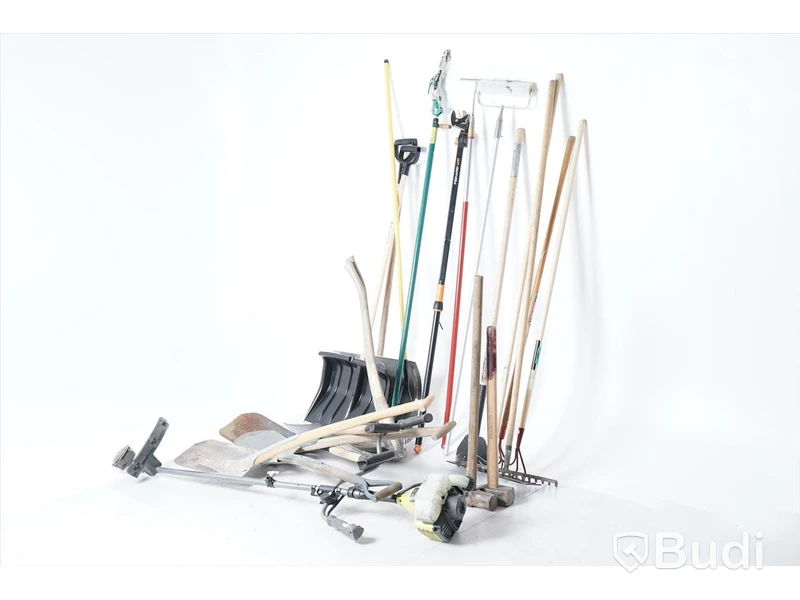 Grästrimmer & trädgårdsverktyg, jordspade, kratta, räfsa, sekatör