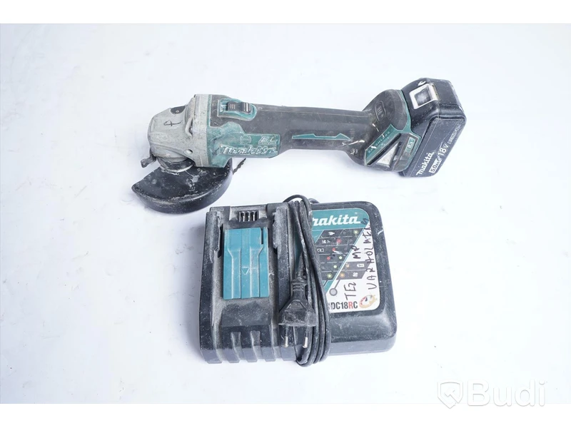 Vinkelslip Makita DGA506, Funktionstestad inkl. laddare och batteri
