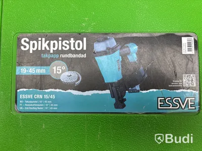 Spikpistol Esseve CRN 15/45, inkl. parti med skruv och spik