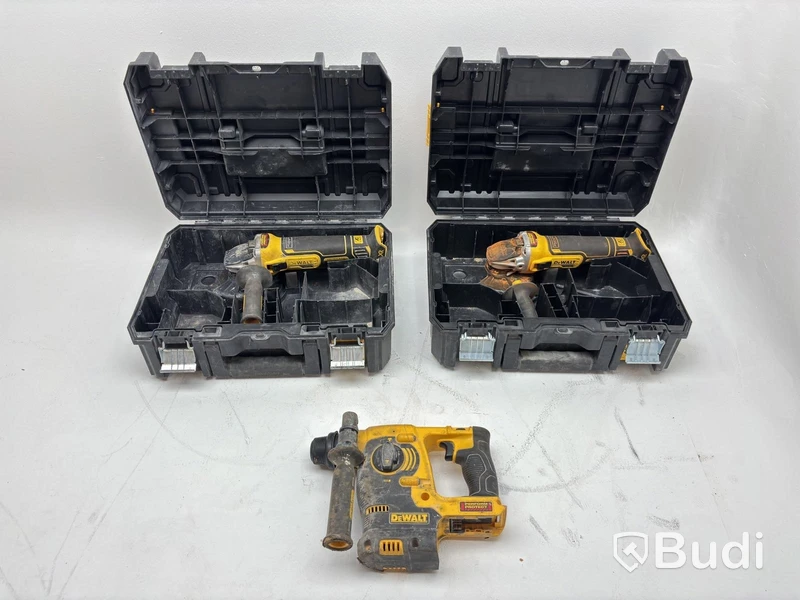 2 pcs. DeWalt angle grinders, DCG405, incl. DeWalt rotary hammer, DCH253