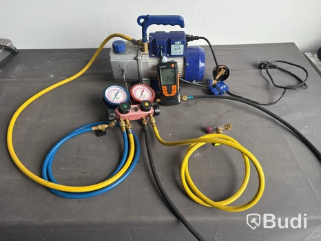 Vakuumpump Blue Vac MK-60-DS, med manometer och Testo 552