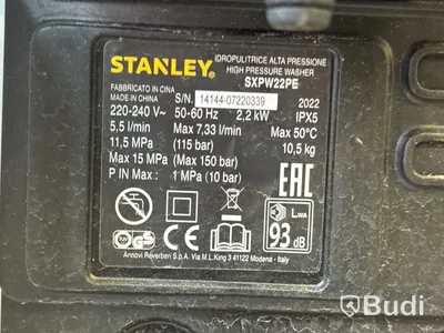 Högtryckstvätt Stanley SXP22