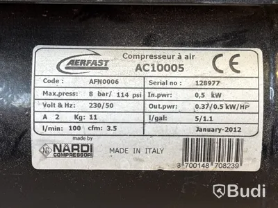Luftkompressor Aerfast AC10005 | Senco FinishPro 18Mg