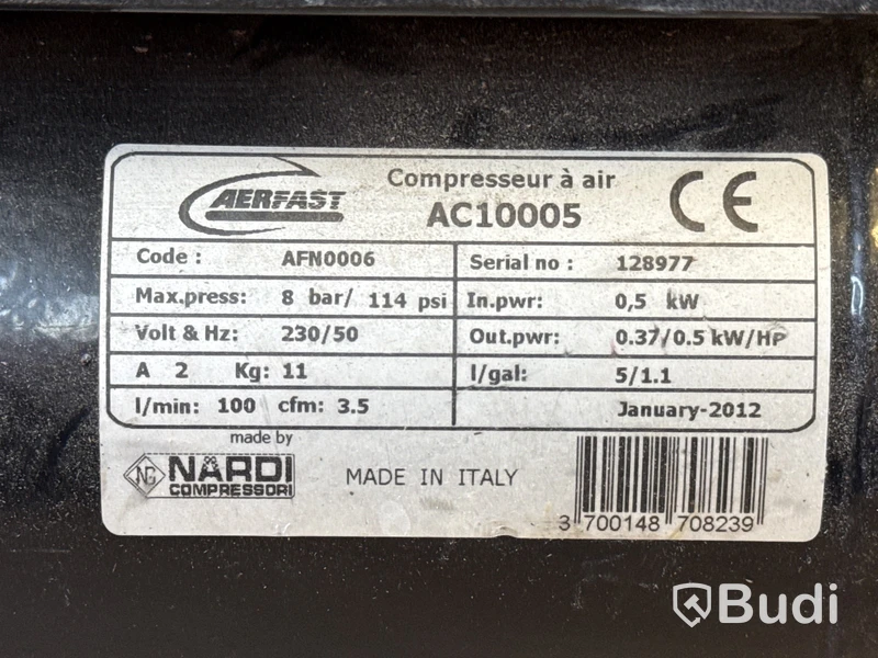 Luftkompressor Aerfast AC10005 | Senco FinishPro 18Mg