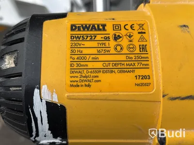 Kap- & gersåg Dewalt DWS727 med sågbord DE7023