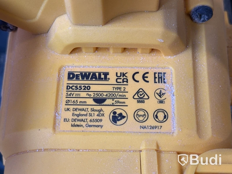 Sänksåg Dewalt DCS520 | sågskena | 2 st batteri