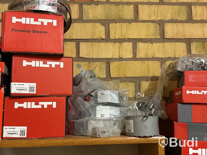 Parti brandtätningsmaterial Hilti m.m