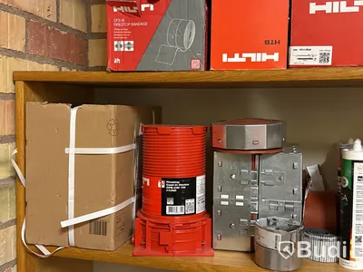 Parti brandtätningsmaterial Hilti m.m