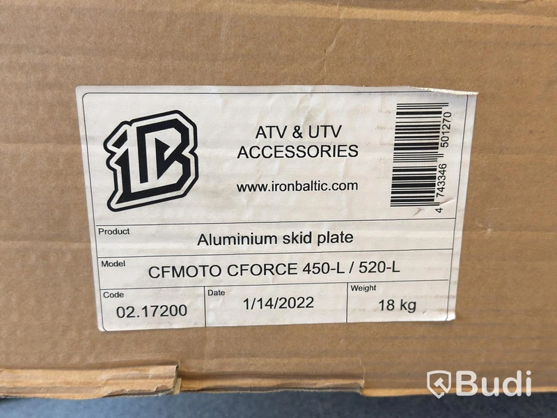 Hasplåt för ATV, Iron Baltic CFMOTO CForce 450-L / 520-L, aluminium