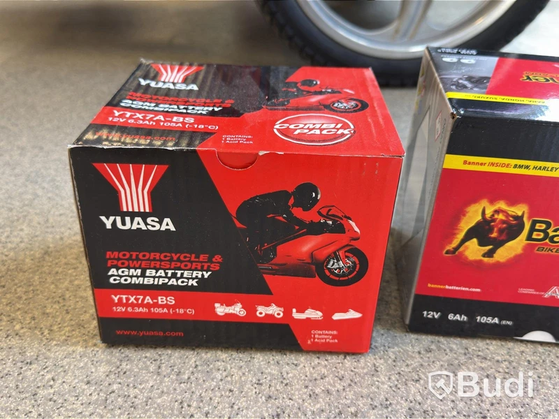 Motorcykelbatterier, 3 st