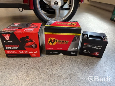 Motorcykelbatterier, 3 st